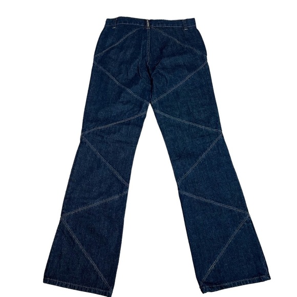 DKNY Wide Leg Jeans W/Gold Zig Zag Threading Sz.6 - Picture 11 of 16